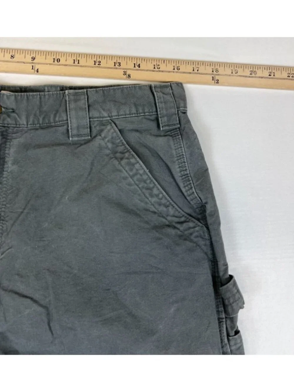Carhartt B151 FAT Pants Mens 36x32 Gray Dungaree Fit Cotton Canvas - Picture 9 of 10